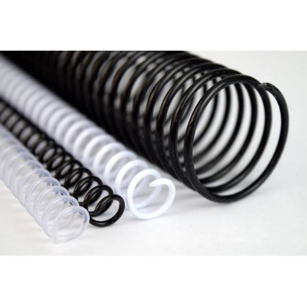 18 mm 4:1 PITCH PLASTIC SPIRAL BINDING COILS CLEAR A4  Binds150 pages 